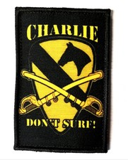 Patch MORALE 5x8cm "CHARLY DON'T SURF 2" Broderie PRINT Design Fun Militaire