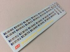 2009-PRESENT LICENSE PLATES FRANCE 1:43 DECALS - FOR 15 CARS