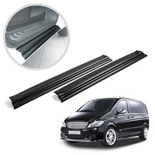 For Mercedes Vito (W639) 2003-2014 Matte Black Threshold Mouldings