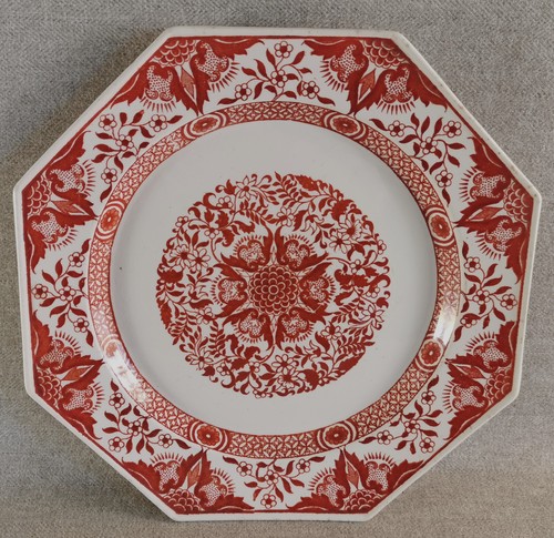 Assiette octogonale faience - assiette,