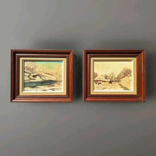Paire peintures ancienne huile - peintures,