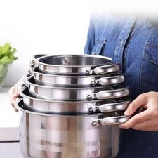 Lot de 5 marmites en acier