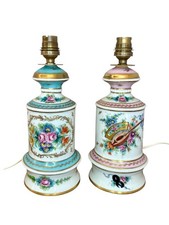 Paire De Lampes En Porcelaine 