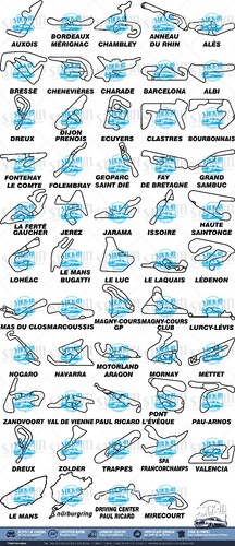 Autocollants stickers circuits - autocollants,