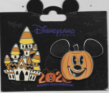2020 Disney Pin Set of 2 Halloween Pumpkin and Castle