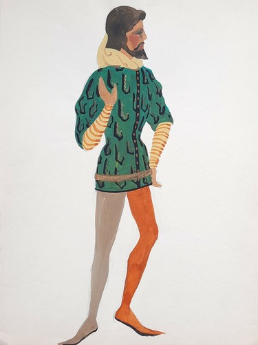 Costume medieval homme - costume, dessin