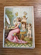 small calendar booklet 1897 CHROMO - MAUBERT perfumery - rice powder 19th e