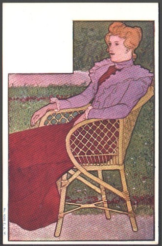 Art nouveau femme son - nouveau., à