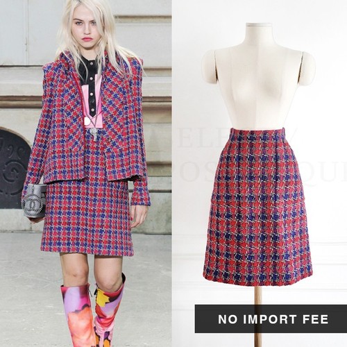 Jupe tweed soie - tweed, de