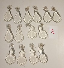 LOT DE 14 PAMPILLES ANCIENNES LUSTRE FRENCH ANTIQUE