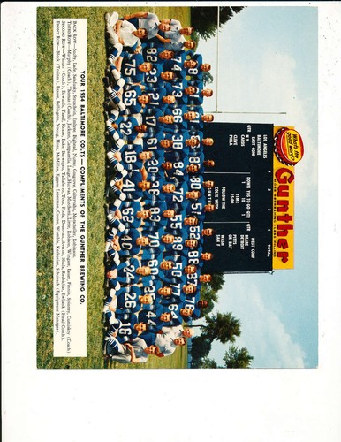 1954 baltimore colts nfl - baltimore,