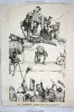 Original Old Antique Print La Mont De Paillasse Men People