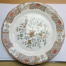 magnifique assiette rarissime ROUEN AU SAINFOIN faïence de GIEN FRANCE 22,5 cm