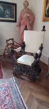 Paire de fauteuils 19e style renaissance Italienne