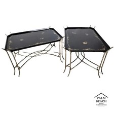 Faux Bois Side Coffee Tray