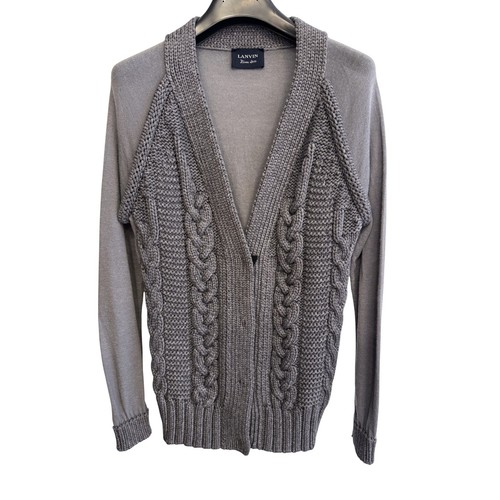 Lanvin cardigan gris maille - lanvin,