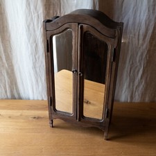 Antique Small Wardrobe with Mirrors Furniture Doll Kids