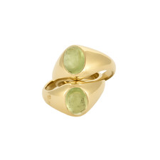 POMELLATO - Yellow Gold and Peridot Interlaced Ring