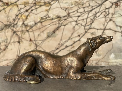 Antique bronze reclining - antique,