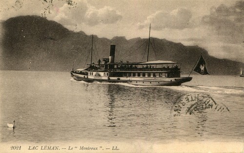 Sur lac léman bateau - le,