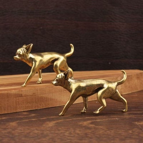 2pcs solid brass chihuahua - 2pcs,