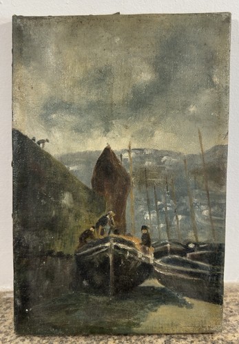 Ancienne huile sur toile