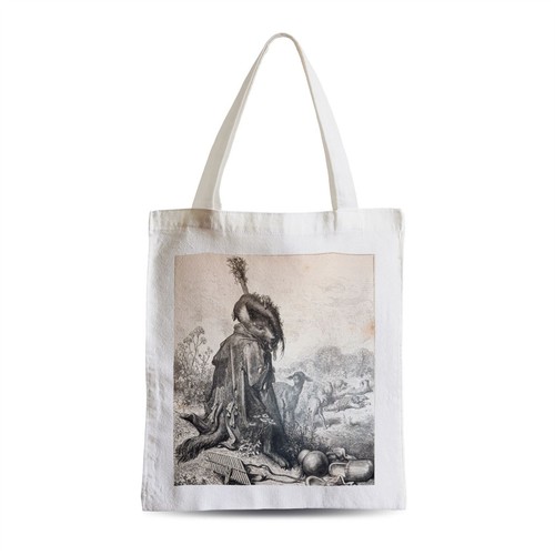 Sac tissu loup devenu - tissu,