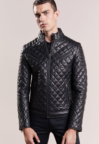 Veste biker cuir agneau - en, d'agneau