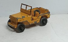DINKY TOYS ANTIQUE #24M JEEP CIVIL ORANGE METAL WHEELS CORRECT CONDITION bm