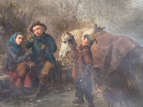 Pause bucheron huile - bucheron,