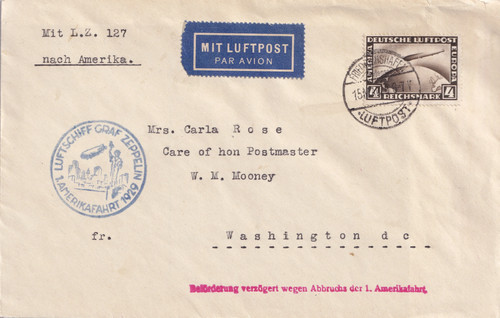 Allemagne 1929 zeppelin 1er - allemagne,