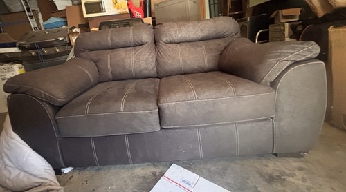 Gray upholstered loveseat - upholstered,