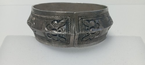 Bracelet jonc khmer argent - bracelet,