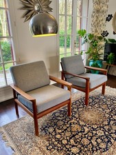 Paire de fauteuils danois en