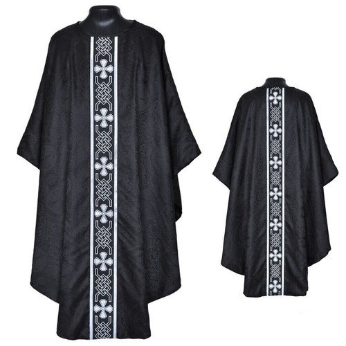 Nouveau chasuble noire clergé - chasuble,