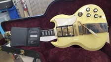 (Gibson) Custom Shop Les Paul SG Custom White Gold Parts USA guitare électriq...