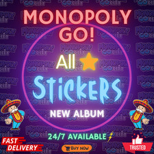 Monopoly Stickers GO 1⭐- 5⭐ (GOLD STICKERS INCLUDED) CHEAPEST?SUPER FAST⚡24/7
