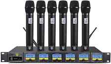 PRORECK MX66 6-Channels UHF Cordless Microphone System with 6 Hand-held Set