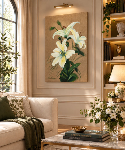 Tableau peinture florale sur