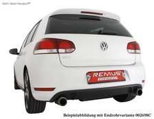 Remus Acier Inoxydable Duplex Échappement Sport VW Golf 6 GTI 102Mm Noir Roulé