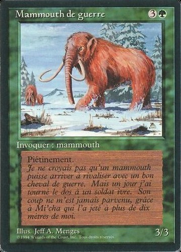Mrms mammouth de - mammouth, guerre