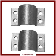 2 Colliers de Mât Ø 40 - 42 mm en Aluminium pour Fixation Mât d'Antenne SAT&TNT