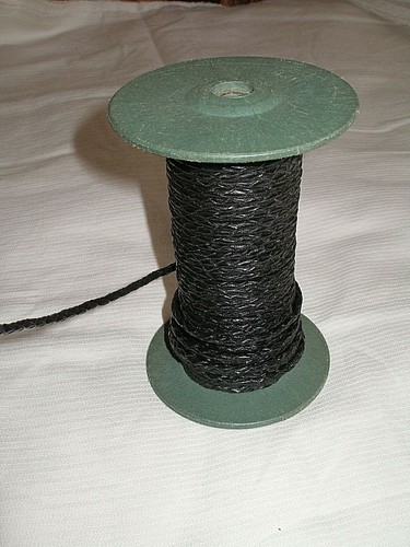 Cordon cuir tressé noir - cordon, en