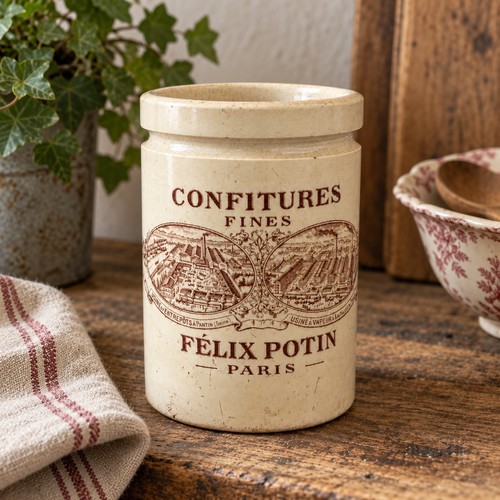 Pot ancien patiné faïence - pot,