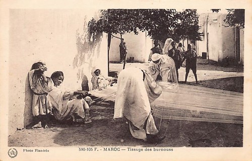 Maroc tissage burnous - -,