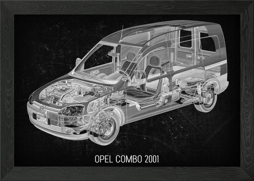 Opel combo 2001 framed wall - combo,
