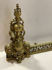 PAIRE DE CHENETS BRONZE DORÉ