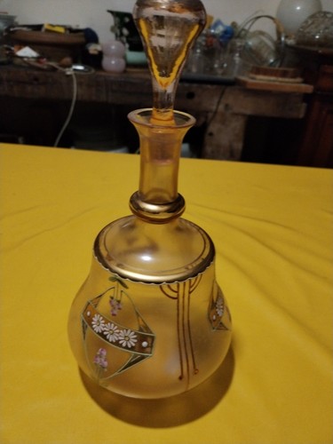 Carafe verre satiné émaillé - carafe,