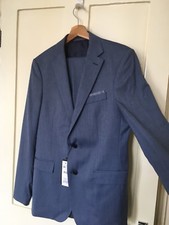 Combinaison deux pièces homme Zara coupe slim bleu BNWT veste blazer 40, pantalon 36.