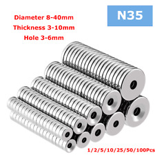 Countersunk Round Disc Strong N35 Magnet Super Strong Rare Earth NdFeB With Hole